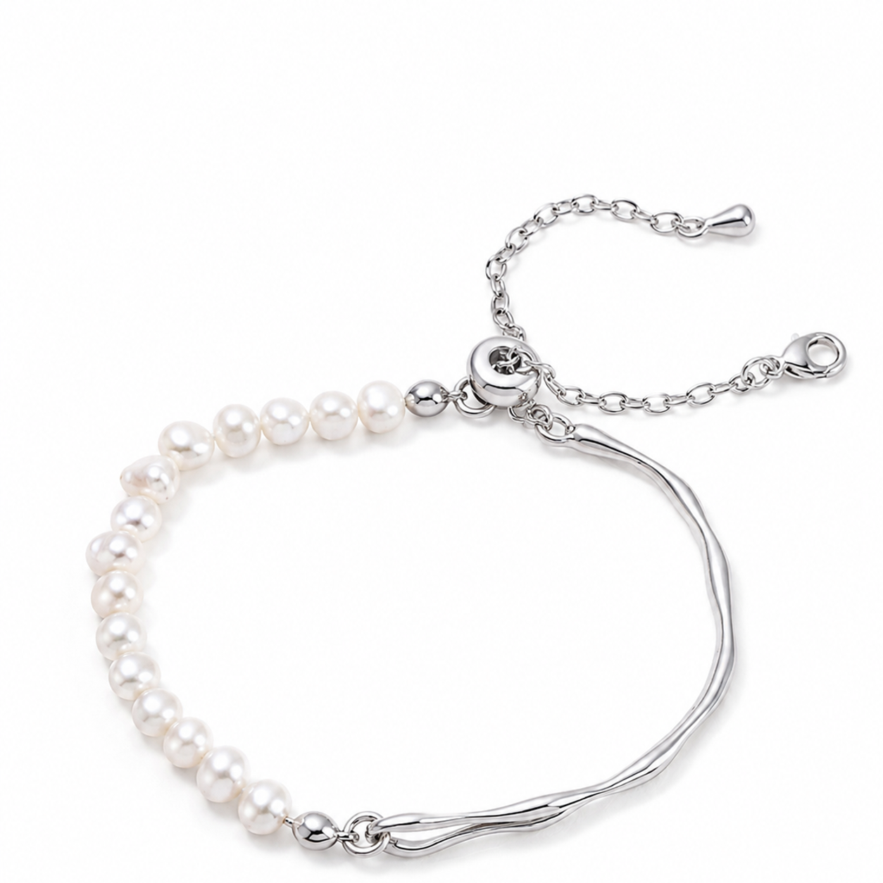 Silver S925 natural pearl bracelet product view